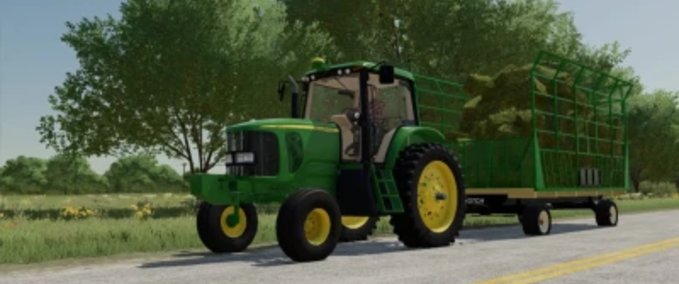 Ballentransport Kerbwurfzahnradwagen Landwirtschafts Simulator mod