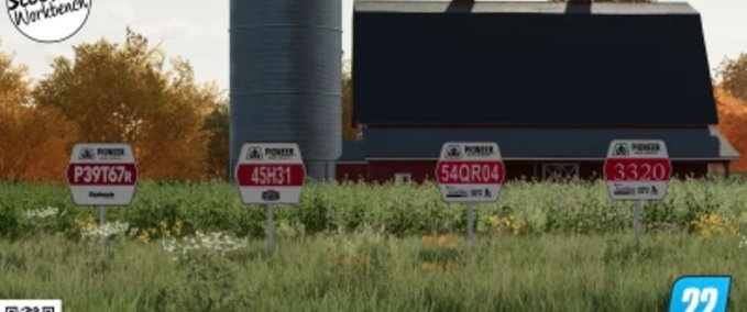 Platzierbare Objekte Pioneer Crop Field Signs Landwirtschafts Simulator mod
