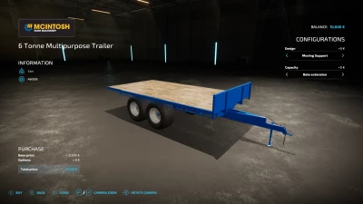 Mcintosh 6 Tonnen Tieflader Autoload - Thumbnail 1
