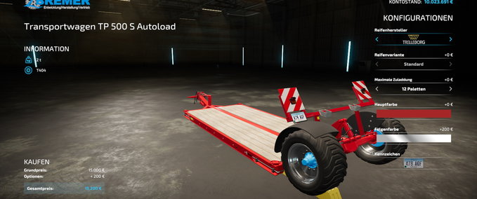 Sonstige Anhänger Transportwagen Autoload Landwirtschafts Simulator mod