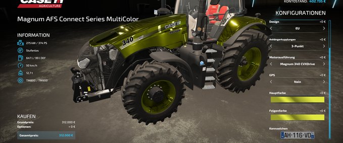 Case CaseIH MagnumT4B MultiColor+Chrome Landwirtschafts Simulator mod