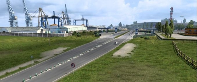 Mods Tankstellen Upgrade Mod auf der Strecke Calais – Duisburg [1.43] Eurotruck Simulator mod