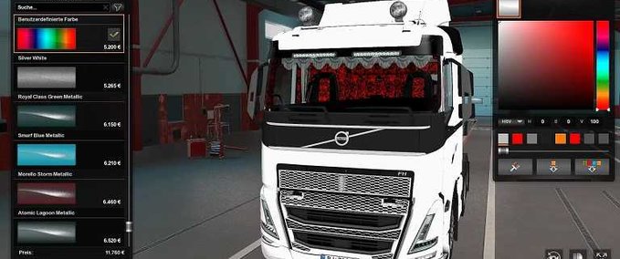 Trucks Volvo FH5 Red Danish Plush Interior [1.43] Eurotruck Simulator mod