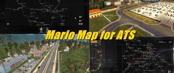 Maps [ATS] Mario Map  (1.43.x ) American Truck Simulator mod