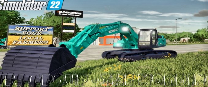 Bagger & Radlader KOBLECO SK680 Bagger Landwirtschafts Simulator mod