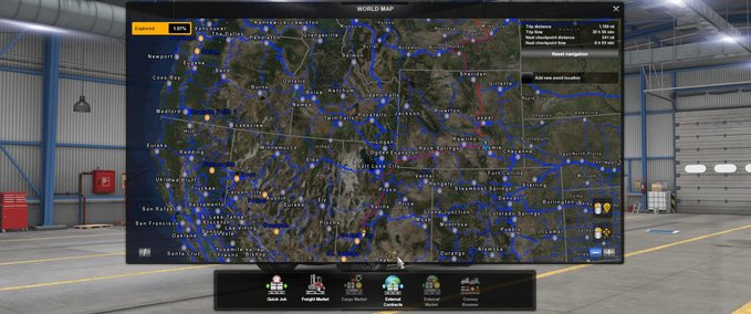 Maps Karte "USA" [1.43] American Truck Simulator mod