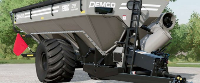 Überladewagen Demco 1300 Doppelschnecken-Getreidewagen Landwirtschafts Simulator mod