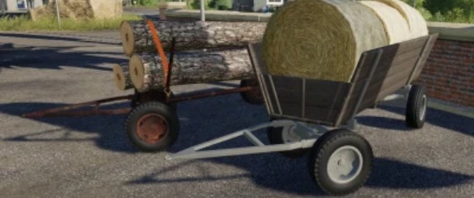 Sonstige Anhänger Alter Holzwagen Landwirtschafts Simulator mod
