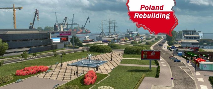 Maps Polen überarbeitet als ProMods Addon 1.34.x Eurotruck Simulator mod