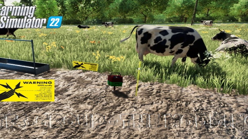 Fs22 Cow Pasture Electric Fence V 1000 Placeable Objects Mod Für Farming Simulator 22 9181