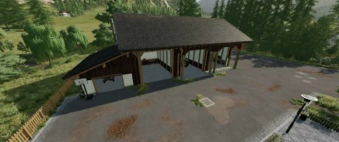 Platzierbare Objekte Bauernhof Garage mit Werkstatt Landwirtschafts Simulator mod