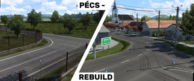 Maps ProMods Addon: Pecs Rebuild  [1.43] Eurotruck Simulator mod