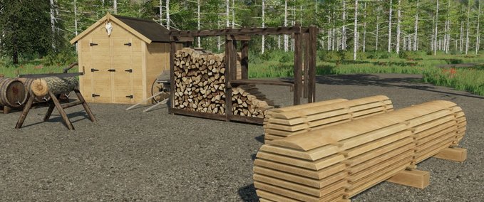 Platzierbare Objekte Holzfäller-Dekoration Landwirtschafts Simulator mod