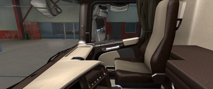 Trucks Scania R 2009 Lux Cream Interieur [1.43] Eurotruck Simulator mod