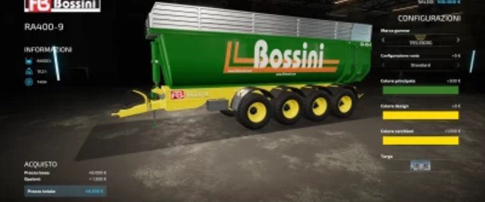Sonstige Anhänger  Bossini RA400 Landwirtschafts Simulator mod