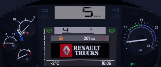 Trucks Renault Range T Improved Dashboard [1.43] Eurotruck Simulator mod
