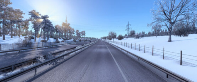 Mods Geräumte Straßen für den Winter Mod von Grimes [1.43] Eurotruck Simulator mod
