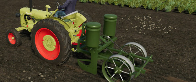 Saattechnik Klassische 2-Reihige Pflanzmaschine Landwirtschafts Simulator mod
