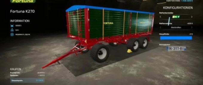 Sonstige Anhänger Fortuna K270 Landwirtschafts Simulator mod