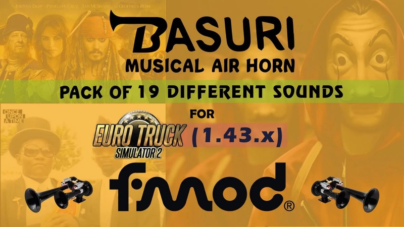 ets2: Basuri Air Horn 19 Mod [1.43] v 1.2 Mods, Sound Mod für