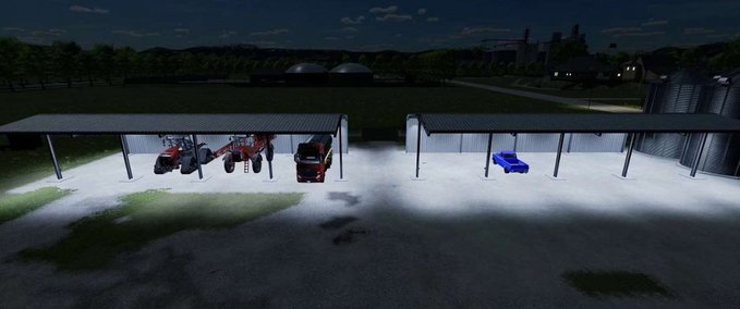 Platzierbare Objekte EasyShed 1 mit Lichtern Landwirtschafts Simulator mod