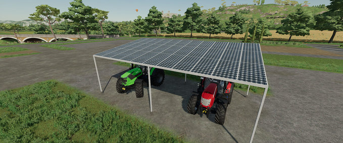 Platzierbare Objekte Metallunterstand Mit Sonnenkollektoren Landwirtschafts Simulator mod