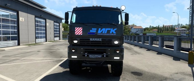 Trucks KAMAZ 65225 + LOW LOADER [1.43] Eurotruck Simulator mod