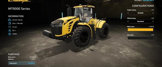 Challenger Mt900e Tractor V.1.3 Update Mod Image