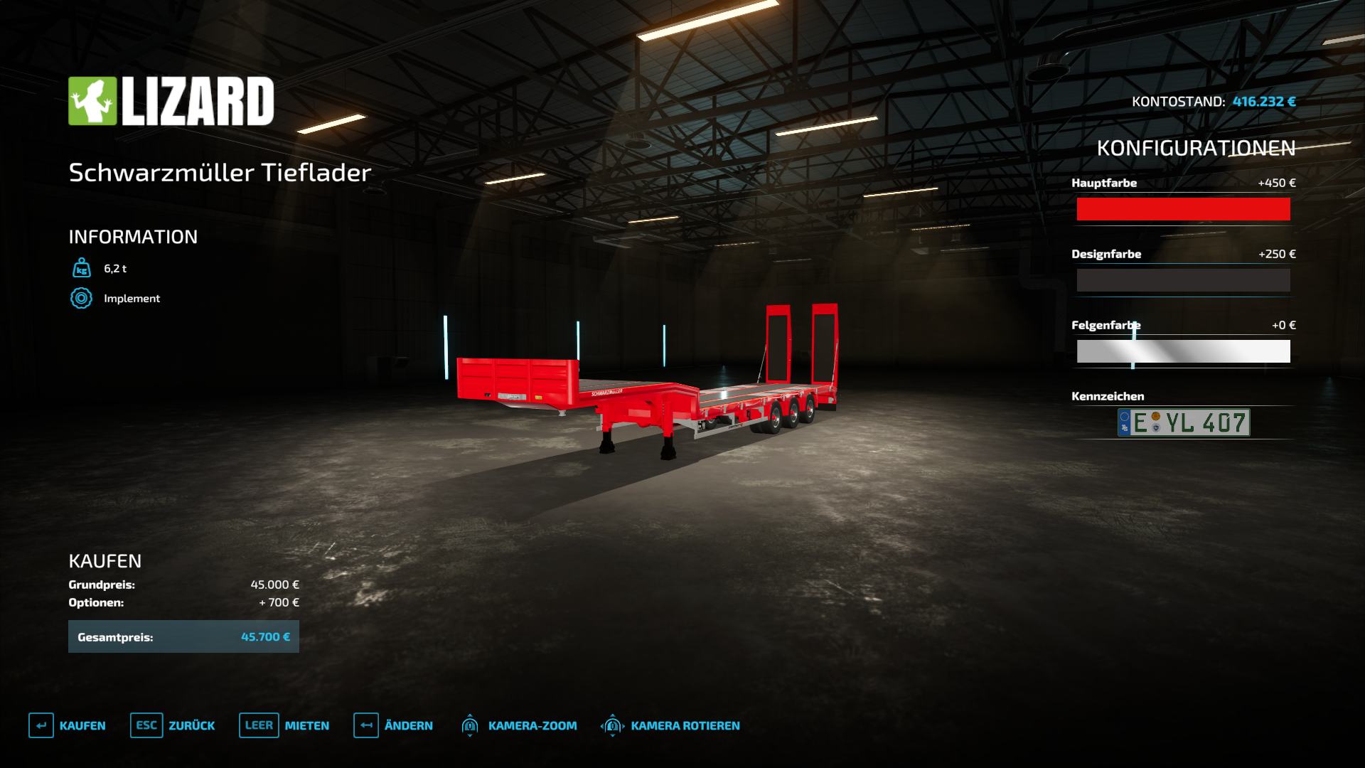 Schwarzmüller Tieflader mit BPW Fahrwerk - Thumbnail 1