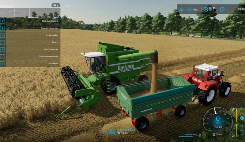 FS22: Manual Combine Discharge v 1.0 Tools Mod für Farming Simulator 22