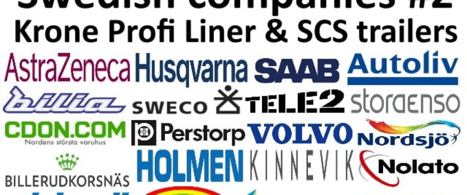 Trailer Schwedische Firmen Skins für Krone Profi Liner & SCS Trailers - Teil 2 - 1.43 Eurotruck Simulator mod
