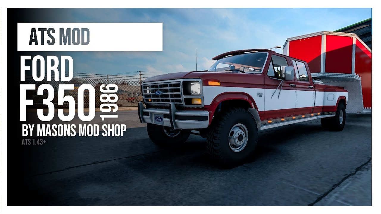 [ATS] Ford F350 1986 + Gooseneck Trailer v1.0 (1.43.x) - Thumbnail 1