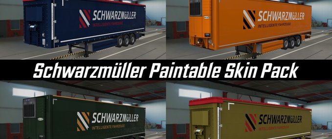 Trailer SCHWARZMÜLLER PAINTABLE SKIN PACK  Eurotruck Simulator mod