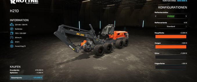 Sonstige Traktoren Rottne h21D Landwirtschafts Simulator mod