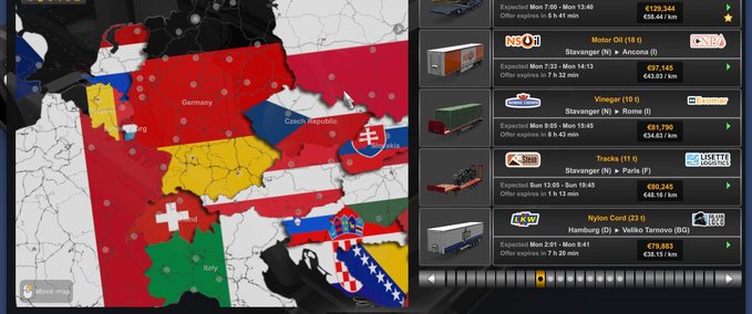 Sonstige Europe Backround with flags Eurotruck Simulator mod