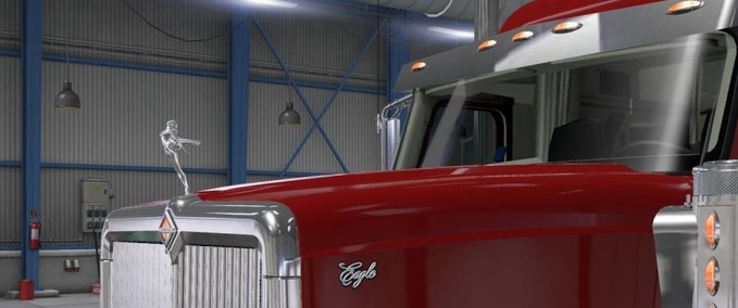 Anbauteile Zahlen zur Motorhaube für International 9900i (1.43.x) American Truck Simulator mod