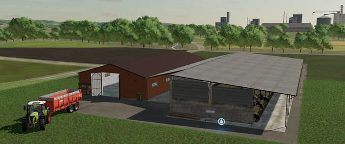 Placeable Objects Garage With Cowbarn Farming Simulator mod