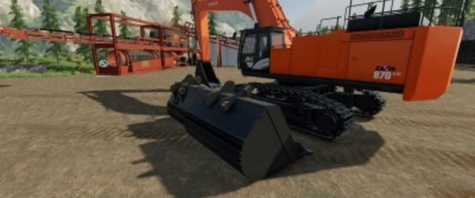 Bagger & Radlader Hitachi Zaxis 870 LC Landwirtschafts Simulator mod