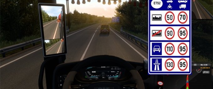 Mods Veränderung der Geschwindigkeitsbegrenzungen - 1.43 Eurotruck Simulator mod