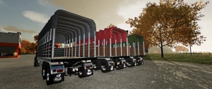 Sonstige Anhänger Mack Super Liner Tieflader Landwirtschafts Simulator mod
