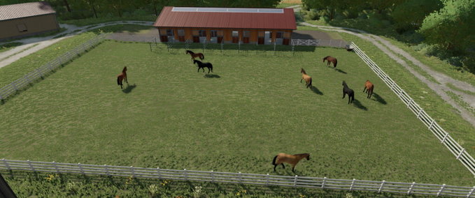 Platzierbare Objekte Pferdestall Mit Paddocks Landwirtschafts Simulator mod