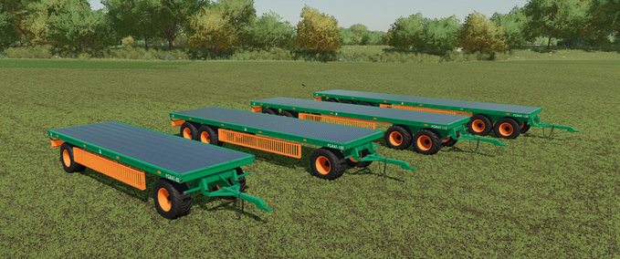 Sonstige Anhänger Aguas Tenias Plattform-Anhänger Pack Landwirtschafts Simulator mod