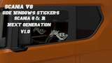 Scania V8 Side Windows Stickers Scania S&R Next Generation  Mod Thumbnail