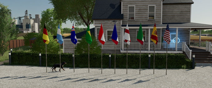 Platzierbare Objekte Nationalflaggen Landwirtschafts Simulator mod
