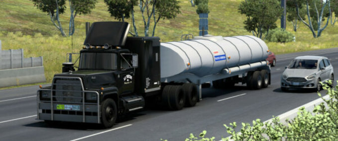 Trucks Mack RS700L & Fruehauf Tanker [Schumi] - 1.43 American Truck Simulator mod