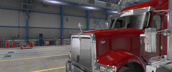 Trucks International 9900i Figures on the Hood - 1.43 American Truck Simulator mod