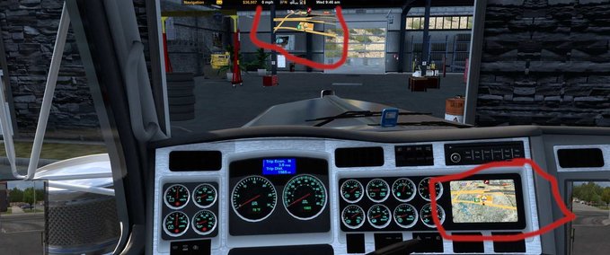 Mods North America GPS Roar Color Fix Both Maps  American Truck Simulator mod