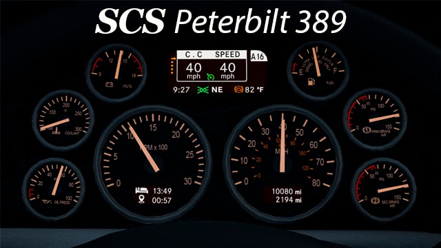 SCS Peterbilt 389 Custom Dashboard - 1.43 thumbnail 2