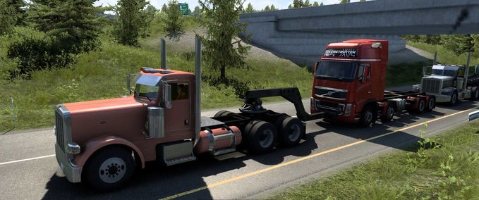 Trucks [ATS] Volvo FH16 8×4 Abschleppdienst im Straßenverkehr - 1.43 American Truck Simulator mod