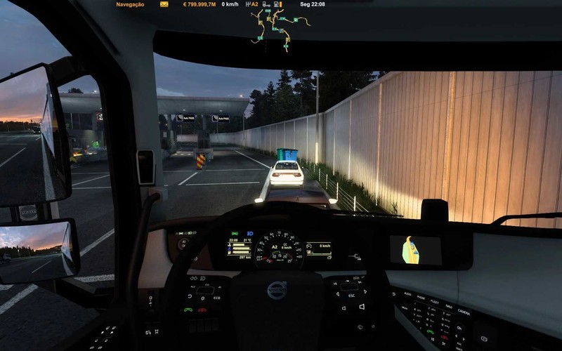 ETS 2: GPS ON TOP OF SCREEN V1.0 - 1.44 v 1.0 update auf 1.45 Trucks, Mods, Interieurs, Other Mod für Eurotruck Simulator 2